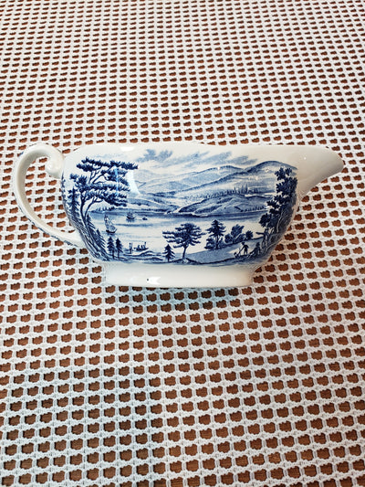 Liberty Blue Lafayette Landing at West Point Gravy Boat