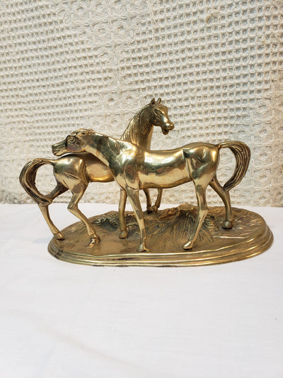 Brass Horse Pair