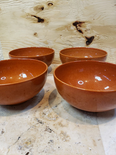Denby Autumn Gold Orange Bowls Set of 4