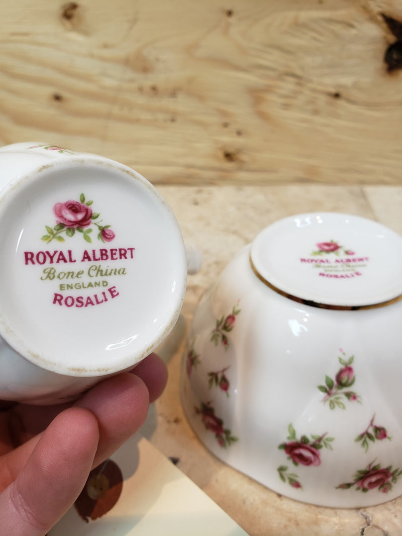 Royal Albert Rosalie Cream & Sugar Set