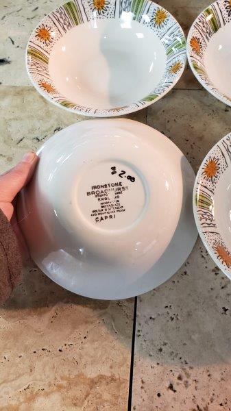 Broadhurst Ironstone Capri Pattern Cereal Bowls