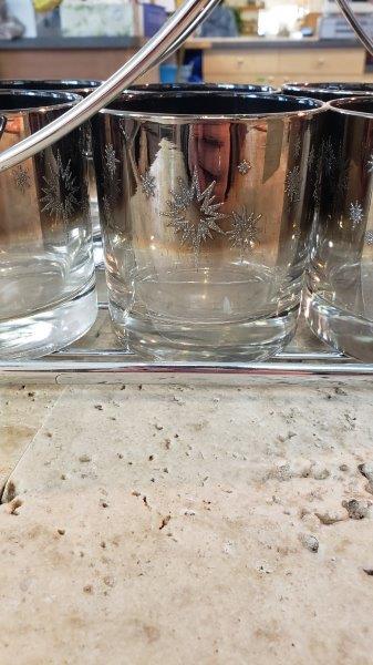 Starburst Silverfade Set of 8 Whiskey Glasses