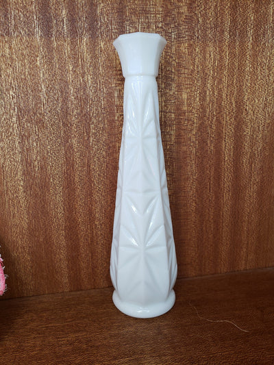 Starburst Milk Glass Vase